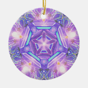 Purple W1 Ceramic Tree Decoration