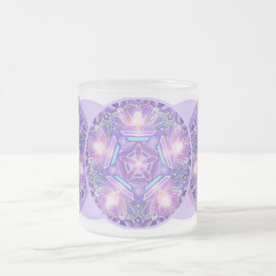 Purple W1 Frosted Glass Coffee Mug