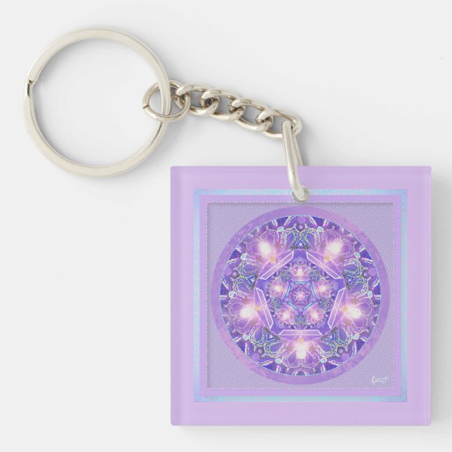Purple W1 Key Ring (Front)
