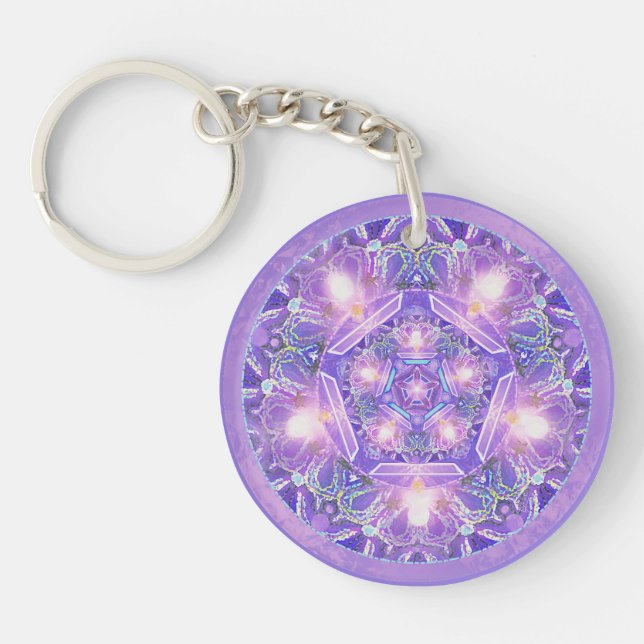 Purple W1 Key Ring (Front)