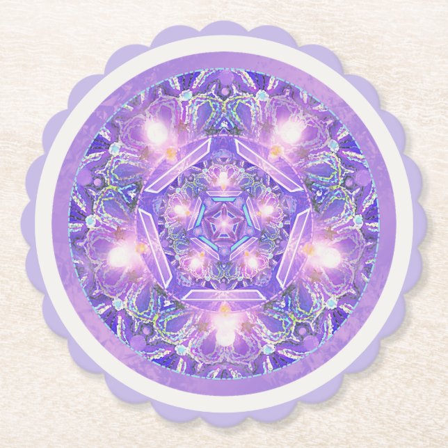 Purple W1 Paper Coaster (Front)