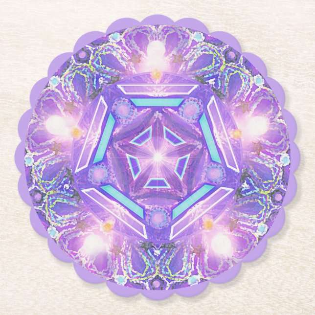 Purple W1 Paper Coaster (Front)