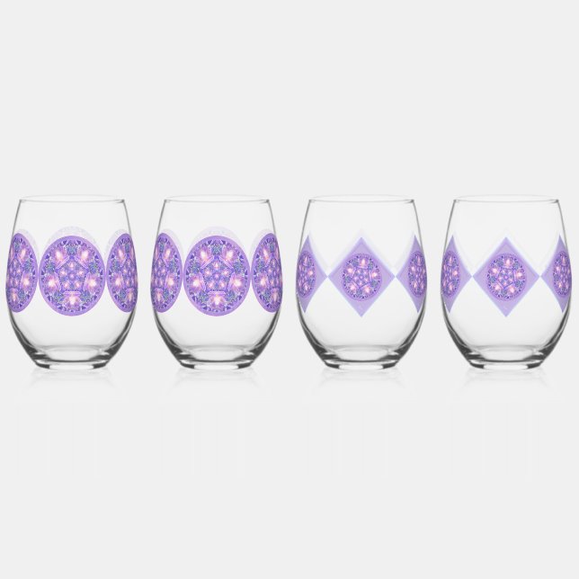 Purple W1 Stemless Wine Glass (Front)
