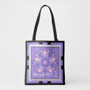 Purple W1 Tote Bag