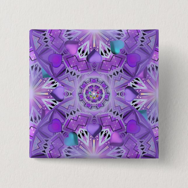 Purple W2 15 Cm Square Badge (Front)