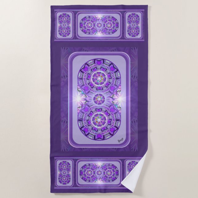 Purple W2 Beach Towel (Front)