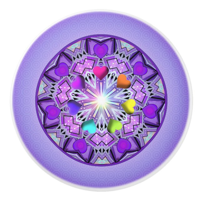 Purple W2 Ceramic Knob (Front)