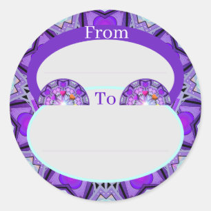 Purple W2 Classic Round Sticker
