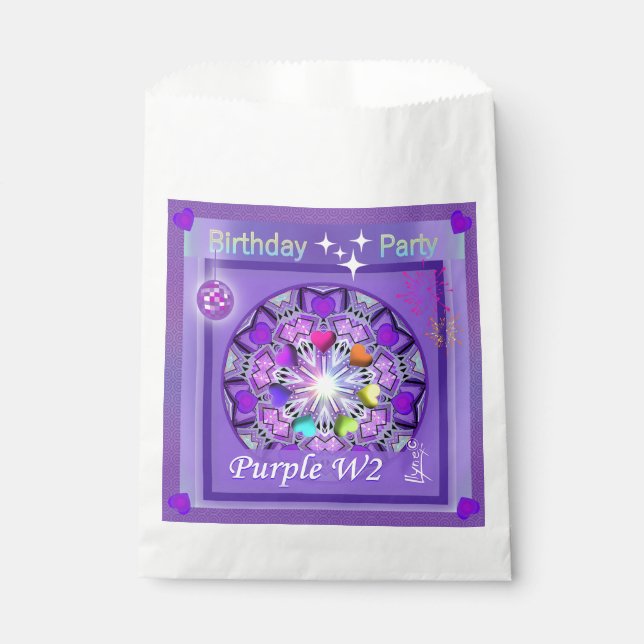purple W2 Favour Bags (Front)