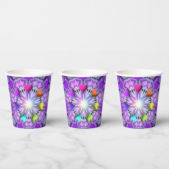 Purple W2 Paper Cups (Multi)