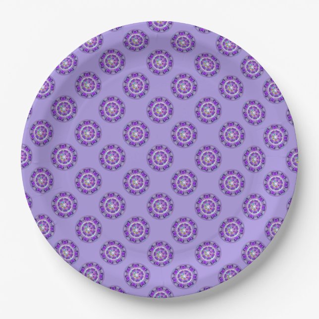 Purple W2 Paper Plate (Front)