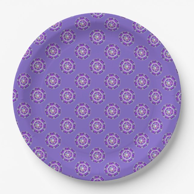 Purple W2 Paper Plate (Front)