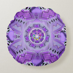 Purple W2 Round Cushion
