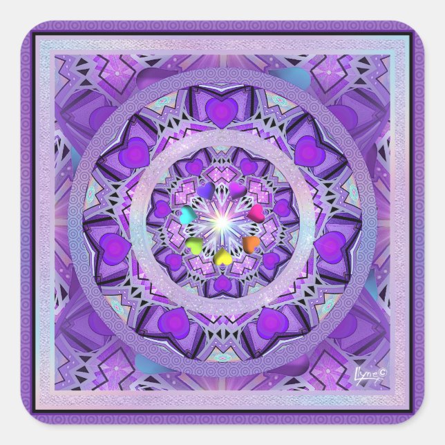 Purple W2 Square Sticker (Front)