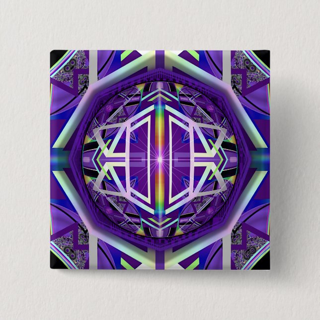 Purple W3 15 Cm Square Badge (Front)