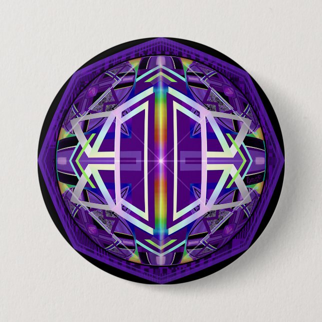Purple W3 7.5 Cm Round Badge (Front)
