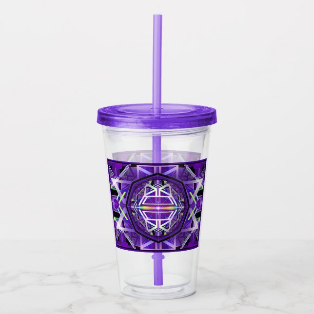 Purple W3 Acrylic Tumbler (Front)