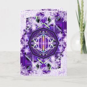Purple w3 greeting card