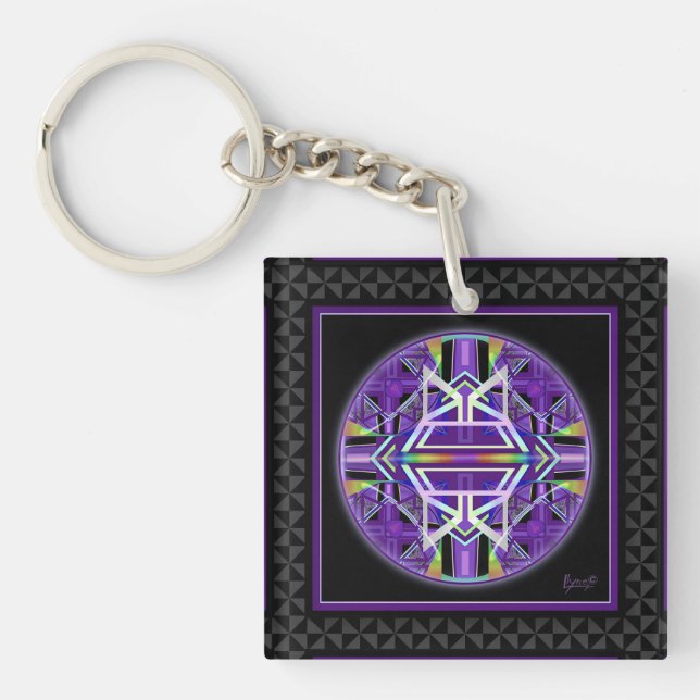 Purple W3 Key Ring (Front)