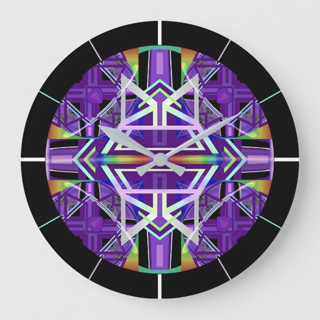 Purple W3 Large Clock (Front)