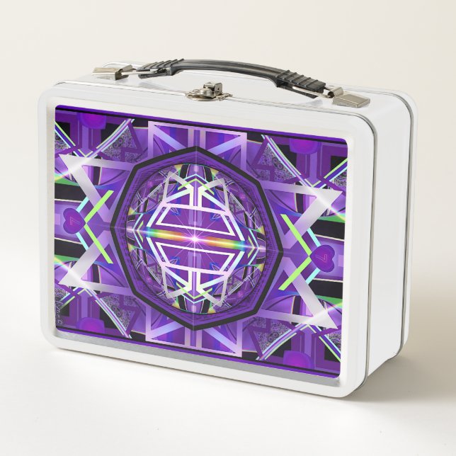 Purple W3 Metal Lunch Box (Front)