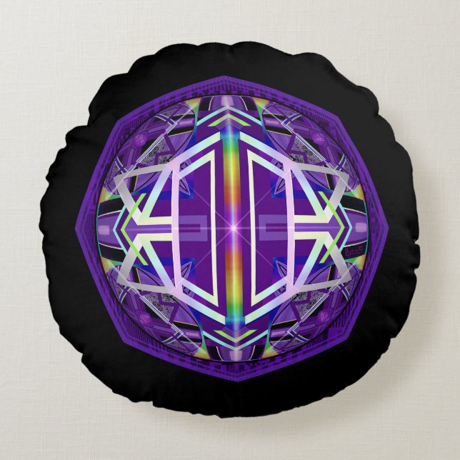 Purple W3 Round Cushion (Front)