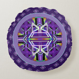 Purple W3 Round Cushion