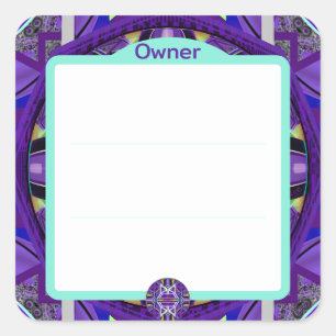 Purple W3 Square Sticker