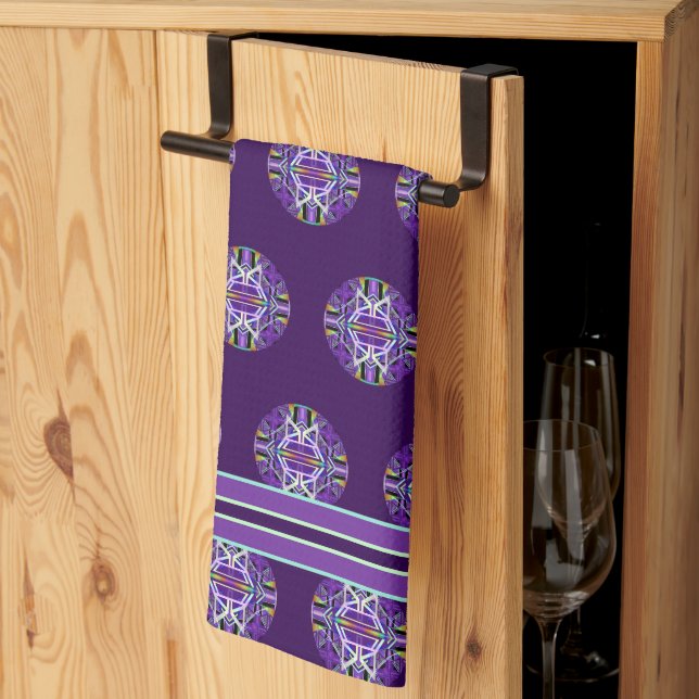 Purple W3 Tea Towel (Thirds Fold)