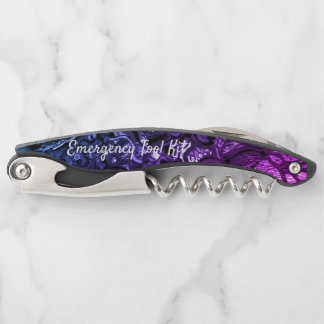 Purple waiters corkscrew wine opener