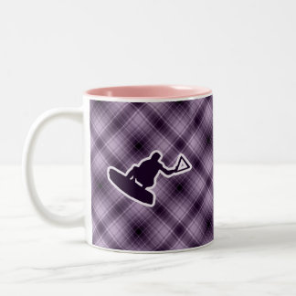 Purple Wakeboarder Two-Tone Coffee Mug