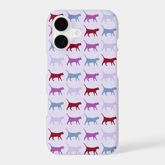 Purple Walking Cat Pattern (Back)