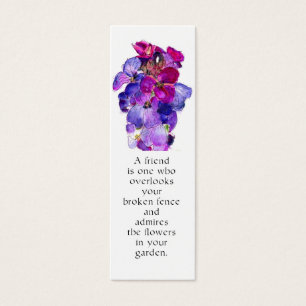 Purple Wallflower Bookmark