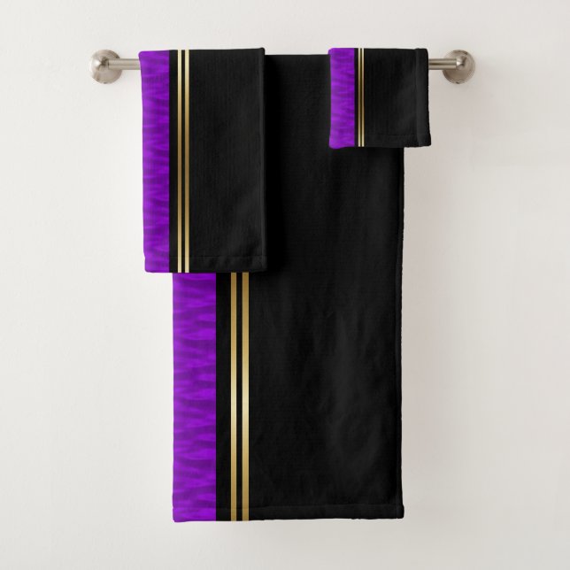 Purple Water Bath Towel Set (Insitu)