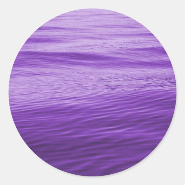 Purple Water Classic Round Sticker (Front)