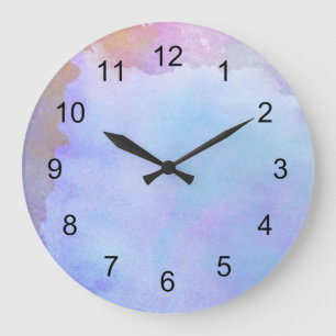 Purple water colour clock / dorm room