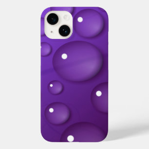 Purple Water Drop Pattern Case-Mate iPhone 14 Case
