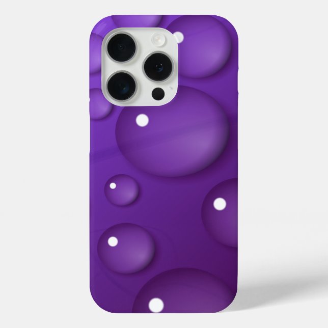 Purple Water Drop Pattern Case-Mate iPhone Case (Back)