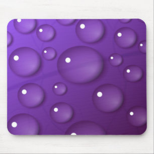 Purple Water Drop Pattern Mouse Mat