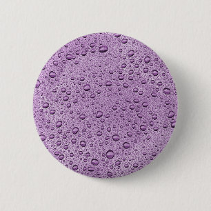 Purple water droplets 6 cm round badge