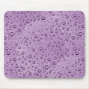 Purple water droplets mouse mat