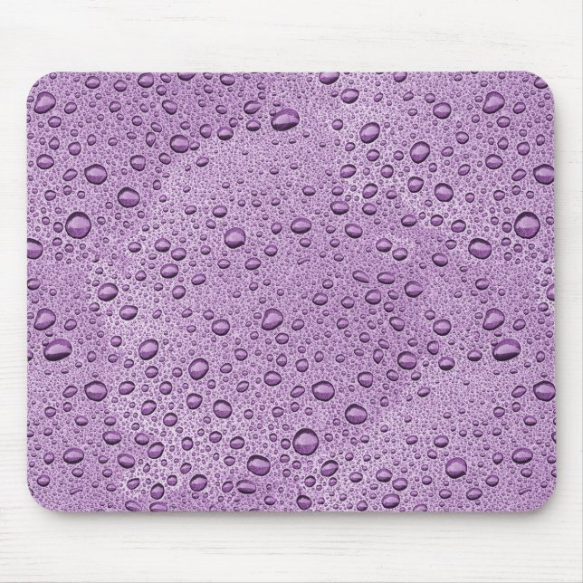 Purple water droplets mouse mat (Front)