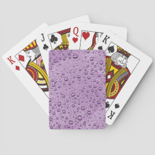 Purple water droplets playing cards