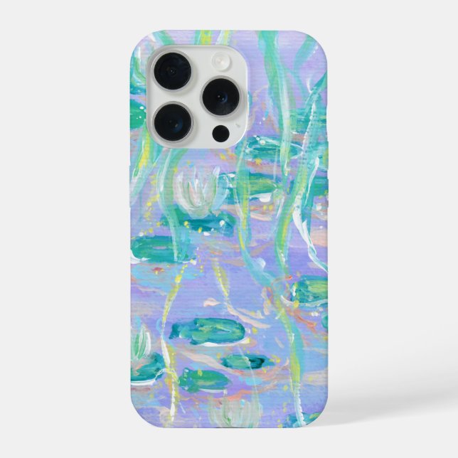 Purple Water Lilies Phone Case (Back)