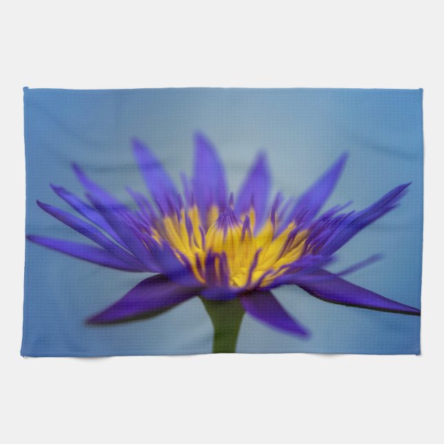 Purple Water Lily Tea Towel (Horizontal)