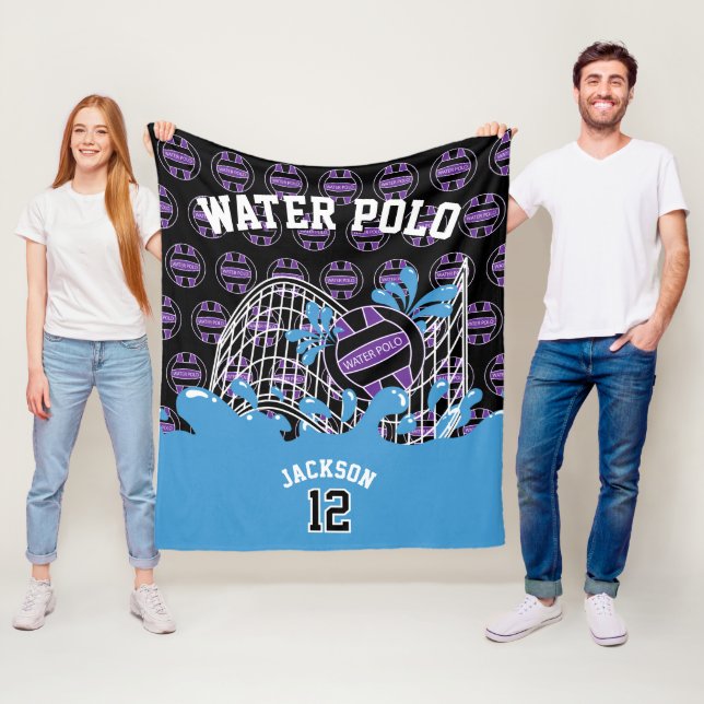 Purple - Water Polo 🤽‍♀️ Sport in  Fleece Blanket (In Situ)