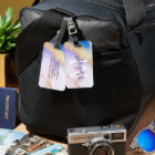 Purple Watercolor Abstract Girly Luxury Monogram