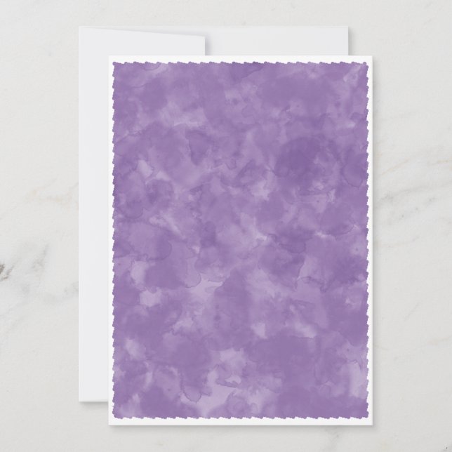 Purple Watercolor Baby Shower Background  Invitation (Front)