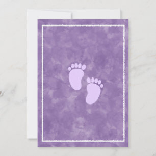 Purple Watercolor Baby Shower Rectangle Template 