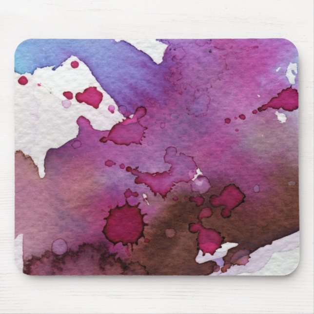 Purple Watercolor Background Mouse Mat (Front)